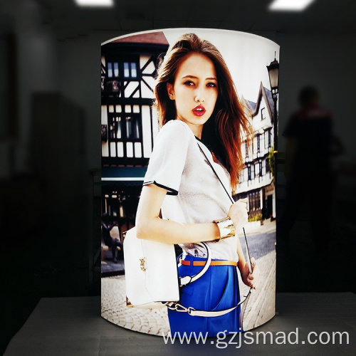 Interior Decoration Fabric Advertising Light Box For Pillars